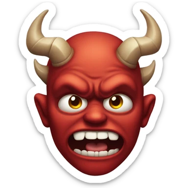 Demon with 2 tongues  sticker