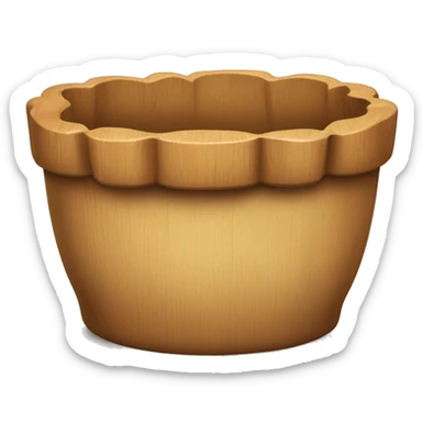 Wood scalloped bowel sticker