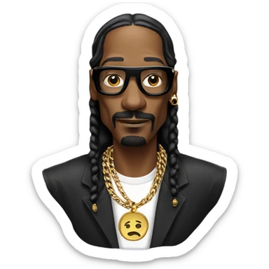 Snoop Dogg with a gold chain sticker