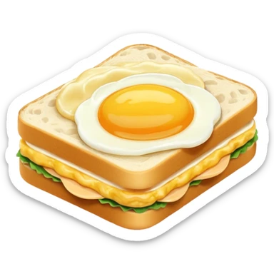 japanese mushy egg sandwich sticker