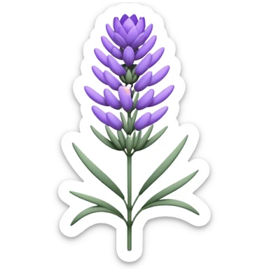 LAVENDER flower sticker