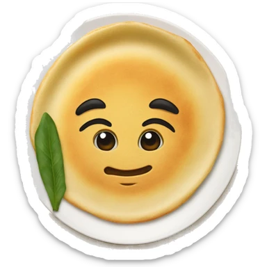 Dosa on plate sticker