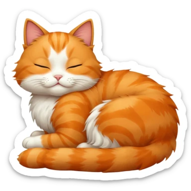 Cat sleeping sticker