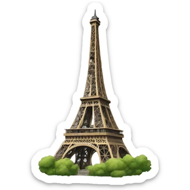 A emoji of the Eiffel Tower sticker