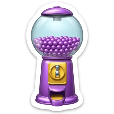 Mauve gumball machine  sticker