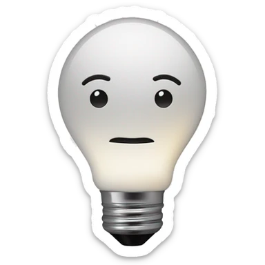 wink at light bulb sticker