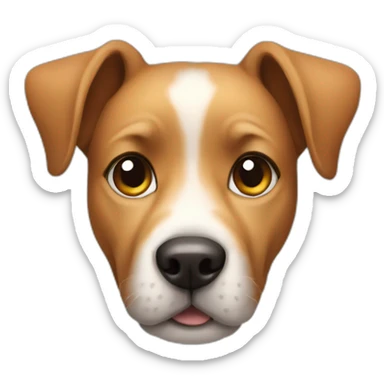 Dog with round glass sticker