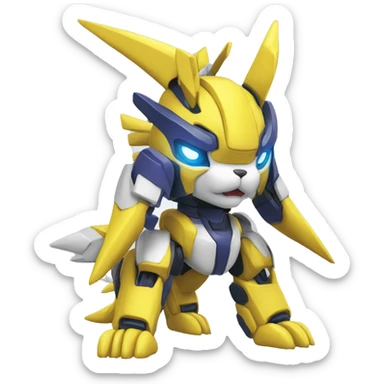 Renamon-Zeraora-Metabee-Medabot-Mecha sticker