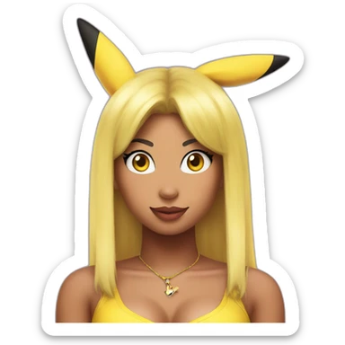 Pikachu and Nicki minaj sticker