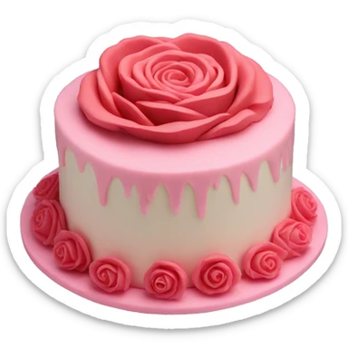 Rose cake sticker