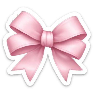 light pink ribbon bow sticker