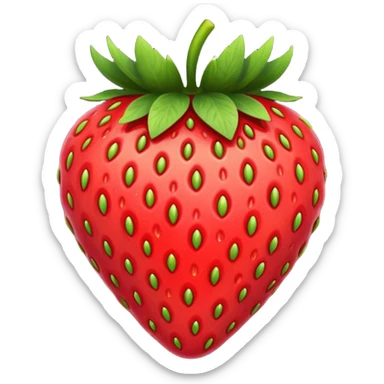 Strawberry: yellow seem sticker