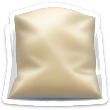 Pocket sized see through ziploc bag of flour sticker