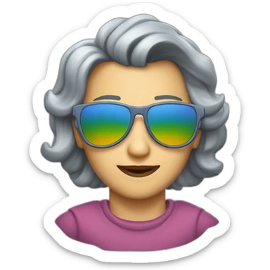 jean lasalle sur un arc-en-ciel sticker