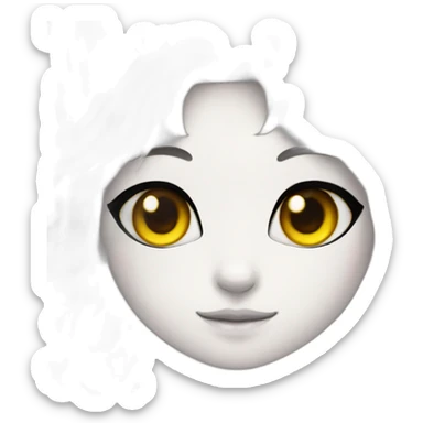 neko girl with rainbow eyes sticker