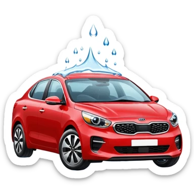 red kia car wash shop sticker