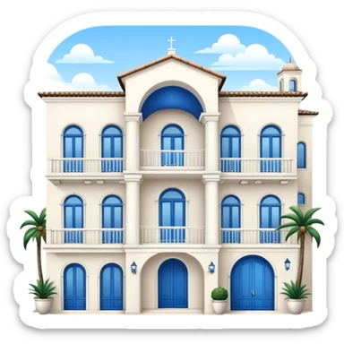 white villa sticker
