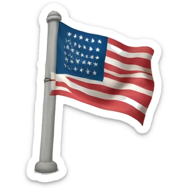 
"A flag with a design representing an inclination towards the dollar." sticker