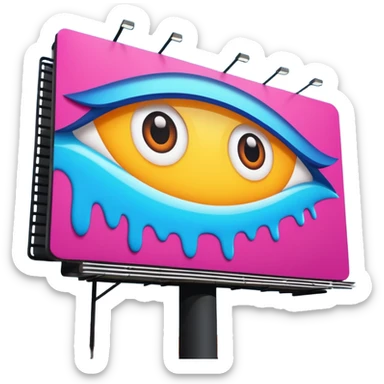 billboard ad sticker