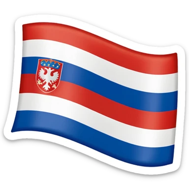 FR yugoslavia flag blue white red without star, only three stripes sticker