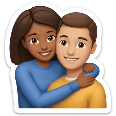 couples hug sticker