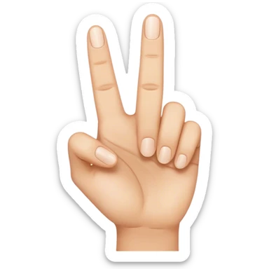 hand two fingers sticker