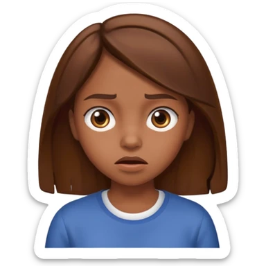 gurl with brown hair being dumb  sticker