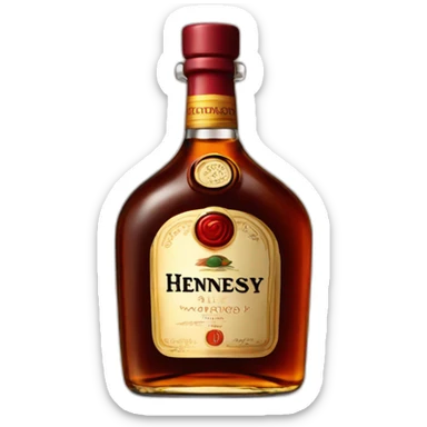 Bottle of Hennessy sticker