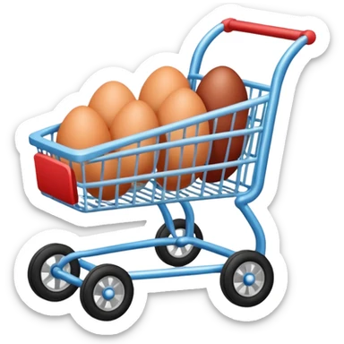 carrito de compras leche huevos carne pues que se vean sticker
