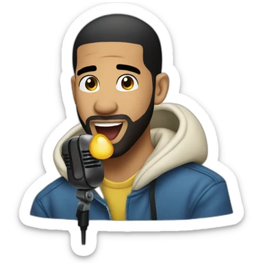 drake rapping and singing sticker