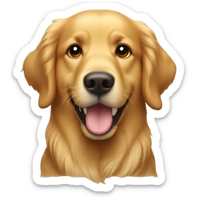 golden retriever face sticker