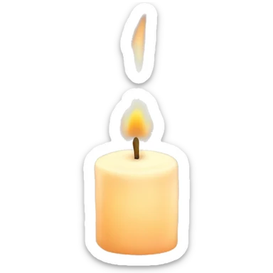 Cozy candle sticker