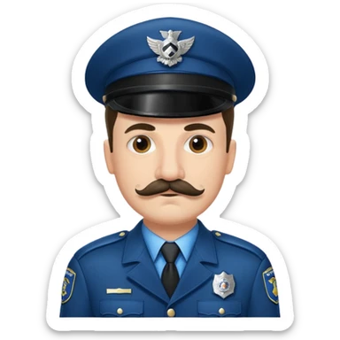 policeman with hitler moustache sticker