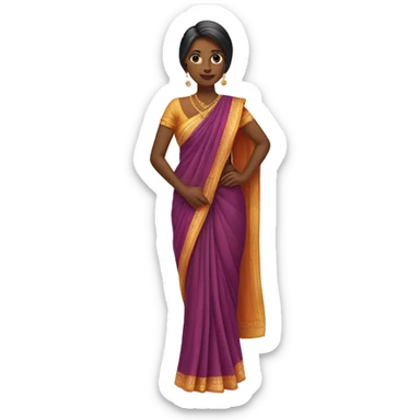 Saree sticker
