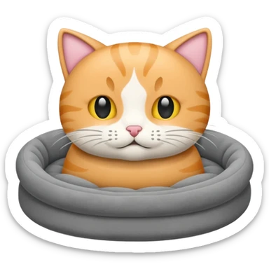 empty cat bed sticker