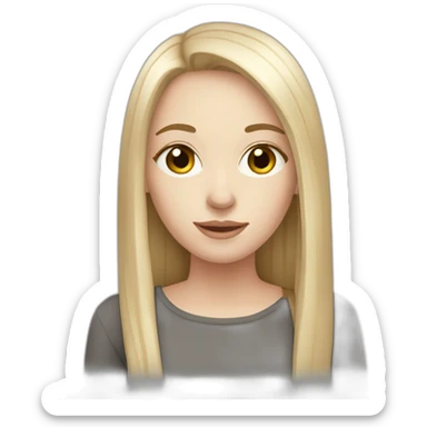 pale-skinned-girl-with-straight-brune-hair sticker