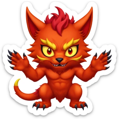 Alpha demon furry sticker