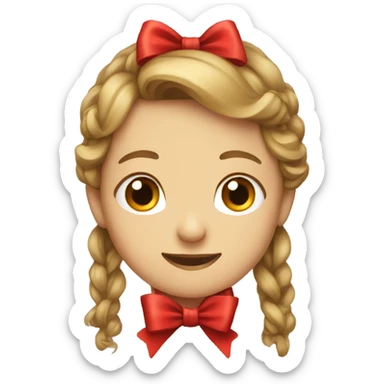 Pretty red bow sticker