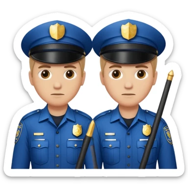 two police amosfan baton sticker