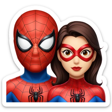 spider man and spider women sticker
