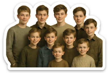 10 11 uoshli bolaning akalarini tasvirlab ber orqa fonda hech qanday narsa bo'lmasin sticker