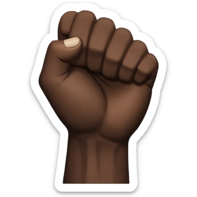 Black fist sticker