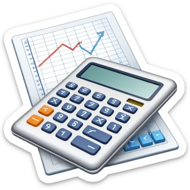 An icon featuring mathematical formulas, a calculator, and geometric shapes, symbolizing mathematics. The design includes a ruler, and a graph, representing the study of numbers, equations, and spatial relationships. Transparent background highlights the precision and logic of math. sticker