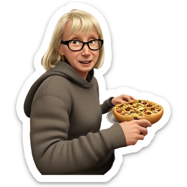 cozy indoor dining moment sticker