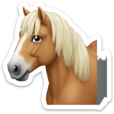 Horse, Short mane, Haflinger  sticker