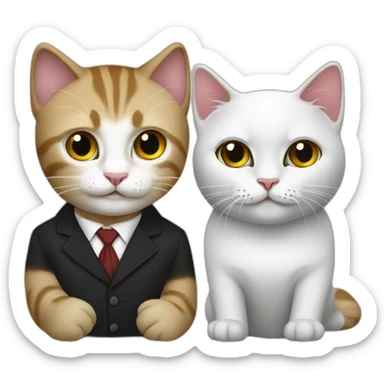 Cat and Vladimir poutine sticker