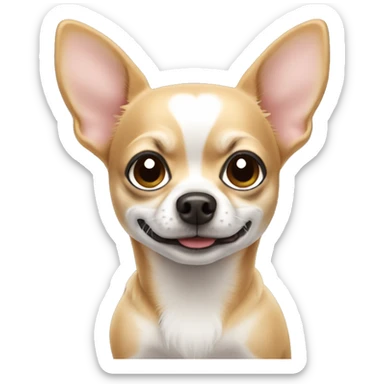 Chihuahua dog wear winter coat sticker