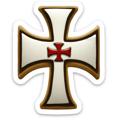 knights templar cross sticker