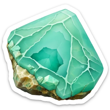 peruvian opal gemstone raw crystal sticker