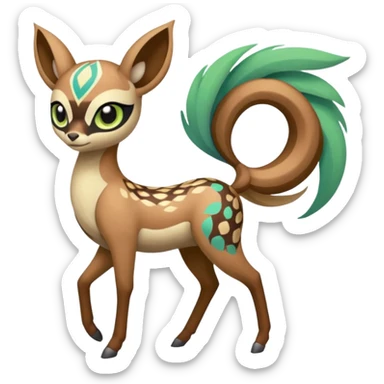 Tribal marked Fonbri-Falvie-Vernid-Meloetta-hybrid-fusion, full body sticker